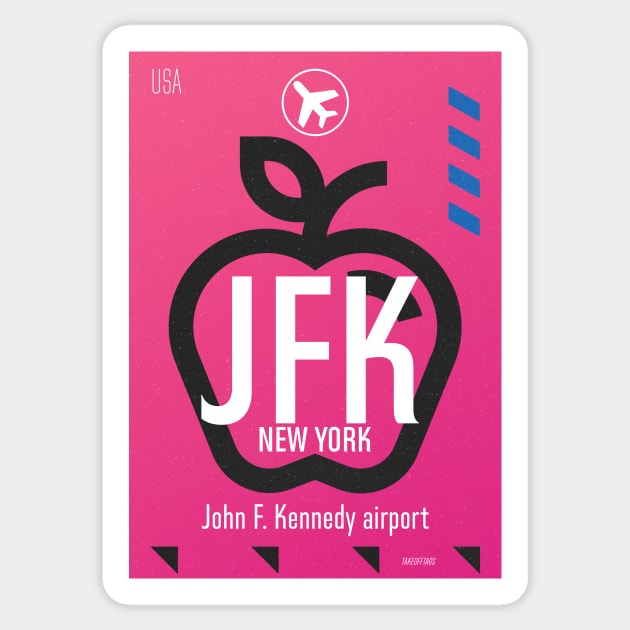 JFK airport code PINK Sticker by Woohoo